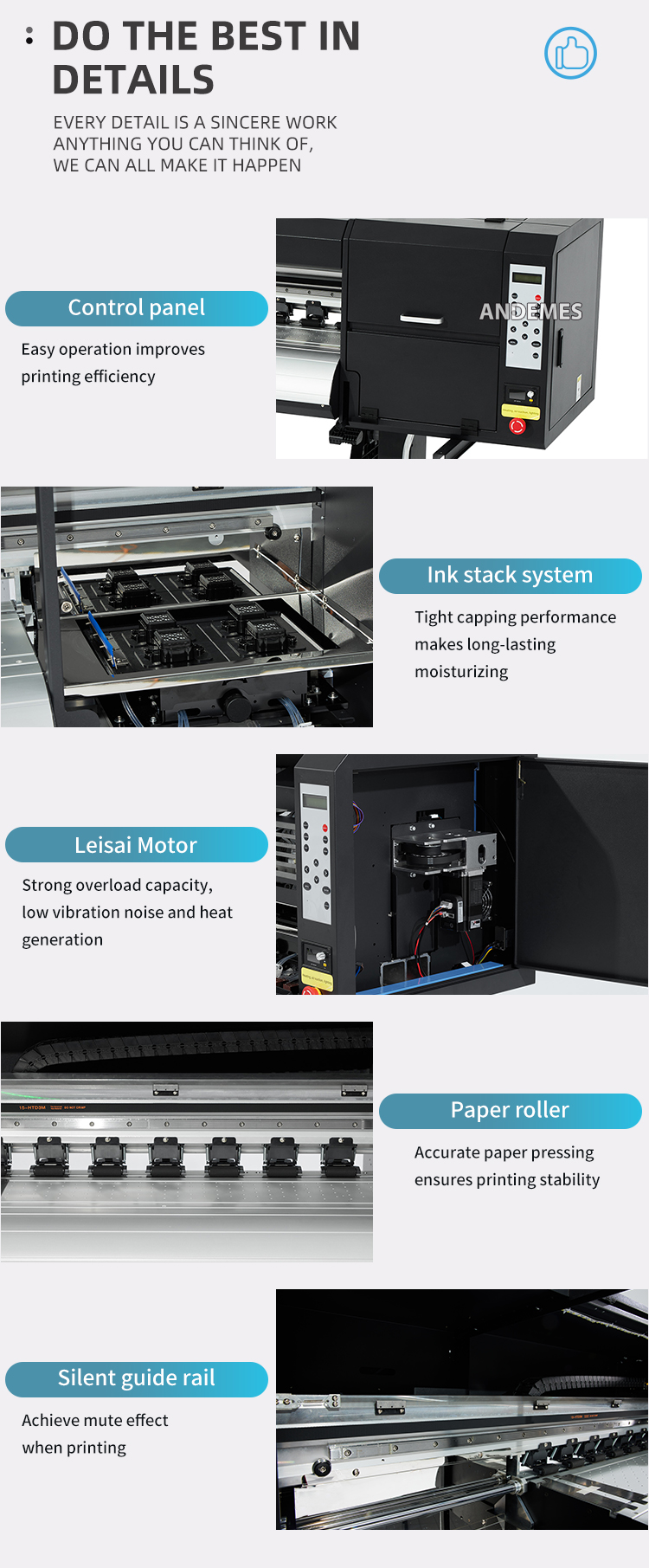 Multicolor 60cm DTF Printer with Automatic Powder Shaker and 24inch Convayer Belt