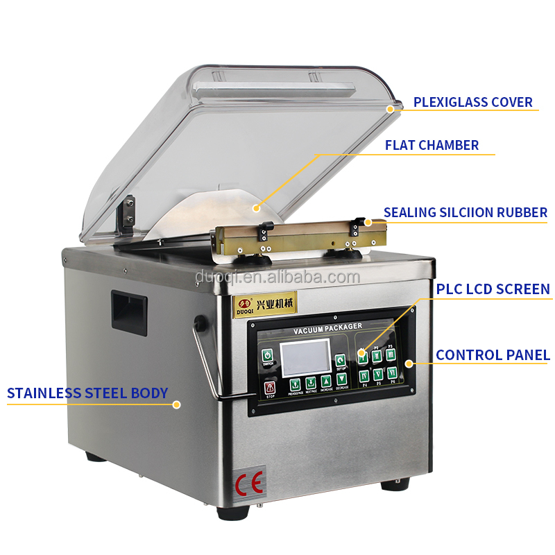 Microcomputer Controlled DUOQI DQVC-260PD Vacuum Sealer Single Flat Chamber Solution