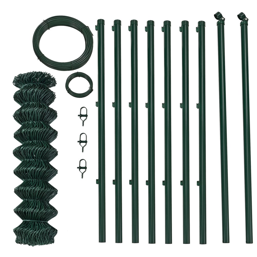 15m length 150cm height pvc coated garden temporary chain link fence