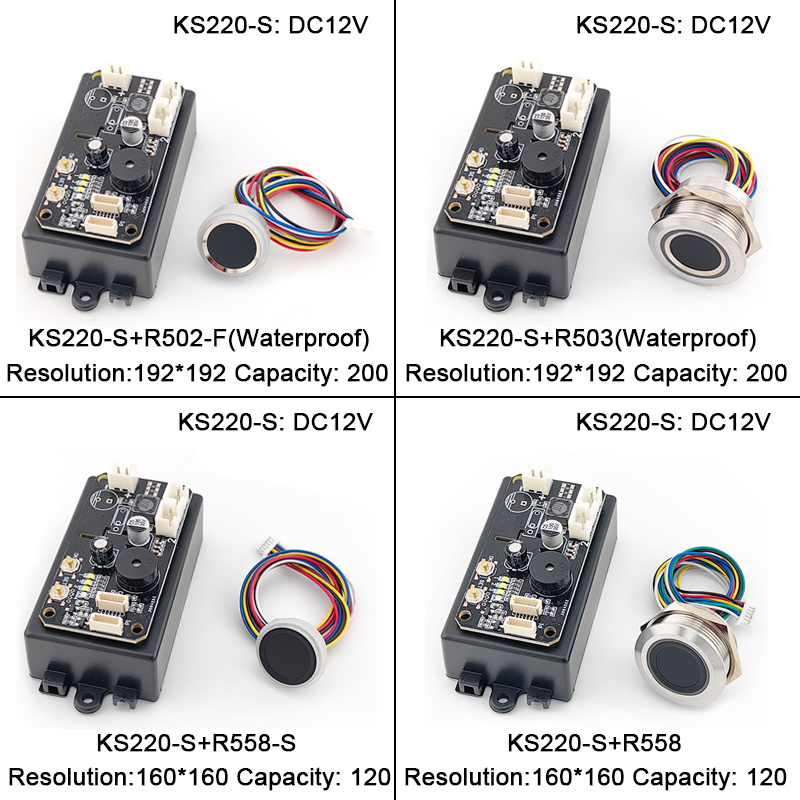 Ks220-S DC12V Fingerprint Control Board 2 Relays Self-Locking/Jog/Ignition Mode