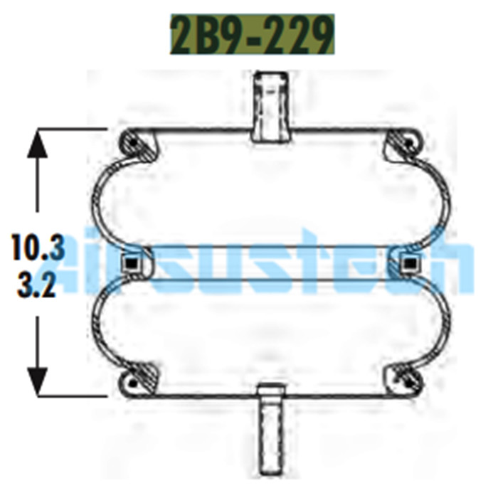 2B9-229 Goodyear W01-358-6897 Firestone Rubber Air Spring Versatile Air Suspension Components