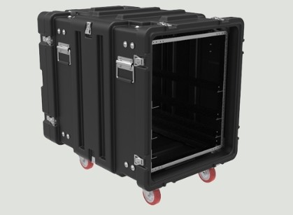 Quality 14U LLDPE Shockmount Rack Rolling Rack Case Dustproof for sale