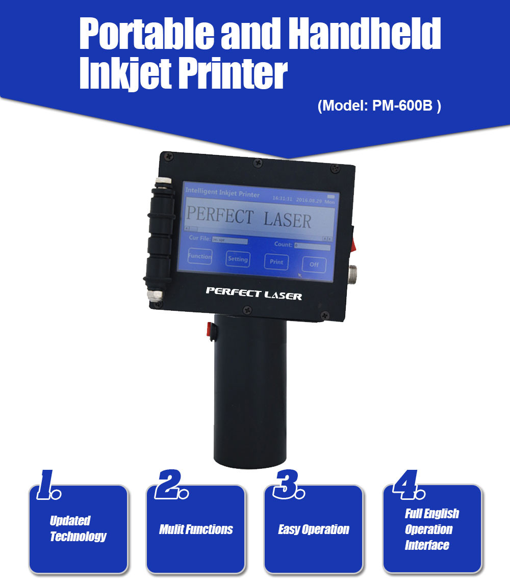 Portable Expiry Date Bar Code Mini Industrial Inkjet Printing Machine Handheld Logo Label Inkjet Printer Price