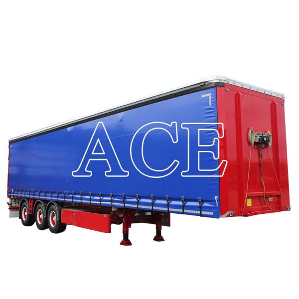 11R22.5 Tire 3 Axle PVC Curtain Side Shipping Container Shandong 40ft Van Box