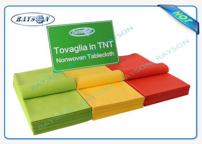 Blue / Pink / Yellow PP Non Woven Tablecloth , Spunbond Nonwoven Fabric Flower Packing