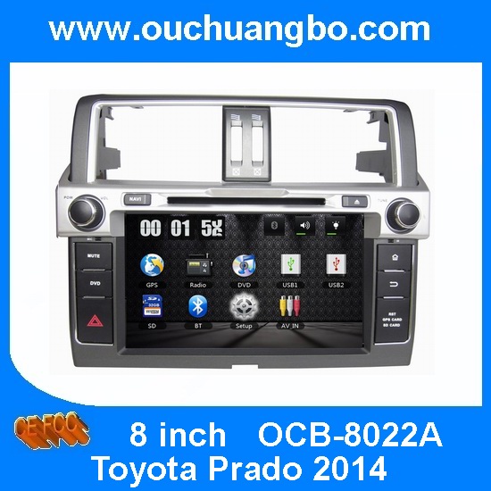 Ouchuangbo Car GPS Navi Radio System for Toyota Prado 2014 DVD Multimedia USB iPod OCB-8022A