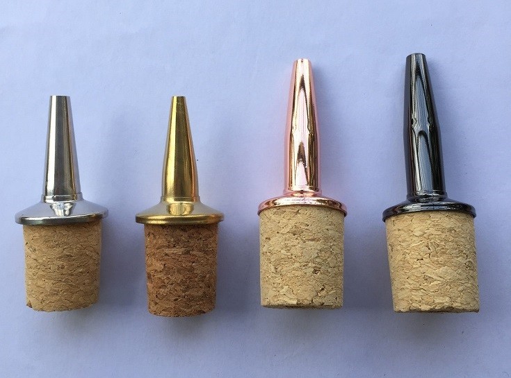 Factory Wholesale Stainless Steel Dasher Top with Cork/TPE Stopper for 20mm Ceramic/Glass Bottle