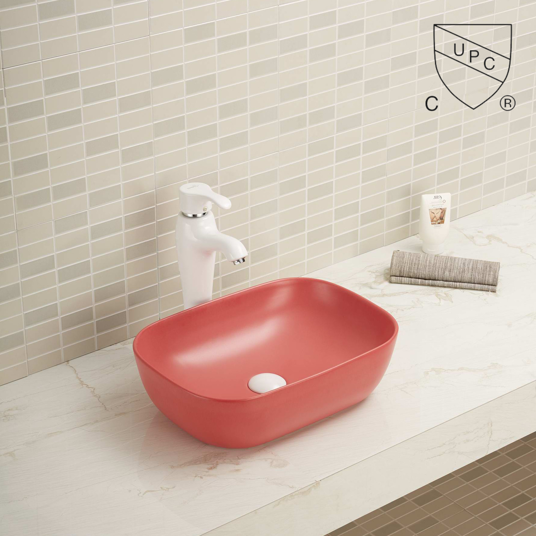 Good Straightness Counter Top Bathroom Sink Durable Not Deformed Basin Hand Wash