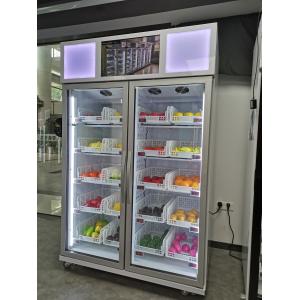 Remote Control Vegetable Smart Vending Fridge With Card Reader