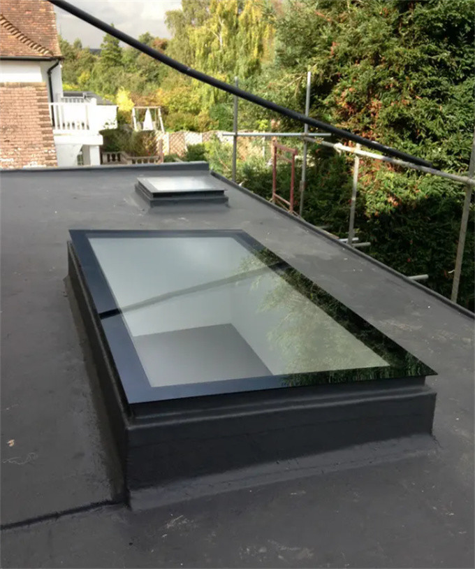 5 27A 55 9A 5 12A 5 Glass Aluminum Fixed Skylight For Level 9 Wind Pressure Resistance