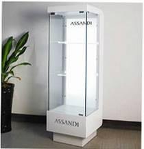 Tempered Wooden Display Stands , Purfume / Diamond Necklace Glass Display