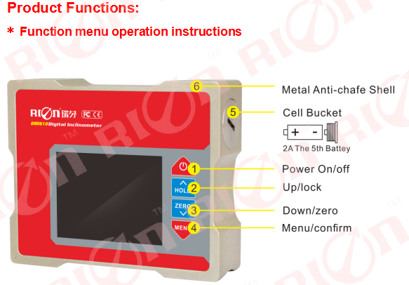 DMI620 MEMS Digital Angle Gauge 0.02 Repeatability Industrial Digital Inclinometer