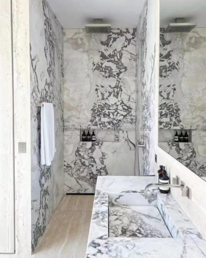 Polished Milk White Alabaster Marble Big Slab for Living Room and Dining Table Flooring