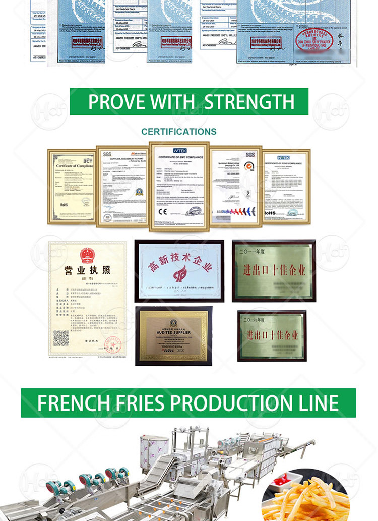 Fully Automatic French Fries Making Line Chips Production Machine