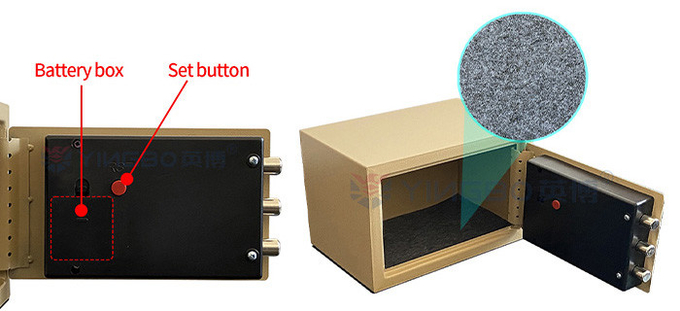 2 Keys Electronic Digital Safe 8.5L 2 Mm Thick Solid Steel With Full Digit Keypad