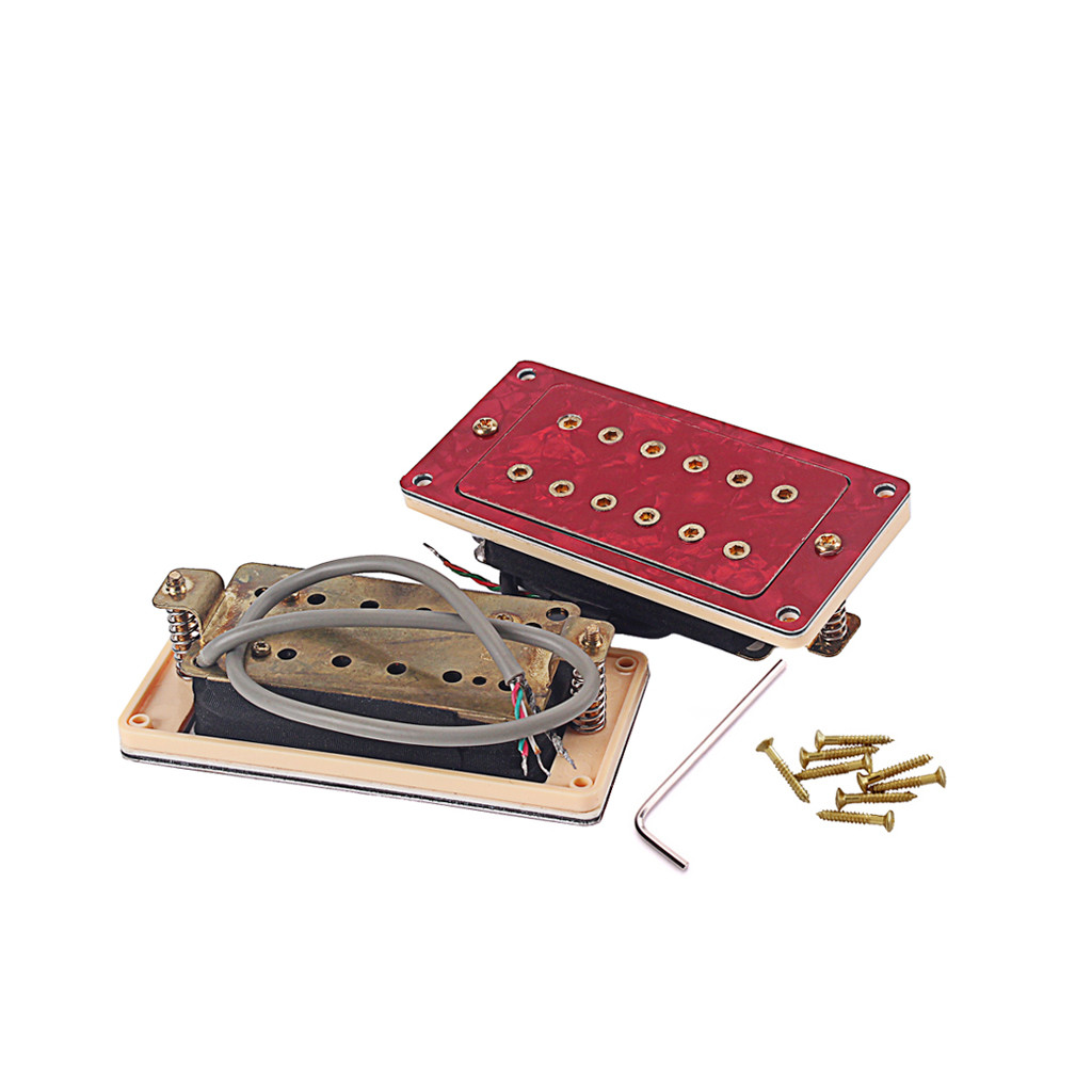 Humbucker Pickup Double Coil Ceramic N7.9K/B16.8K Output Pickups Red Pearl Noiseless
