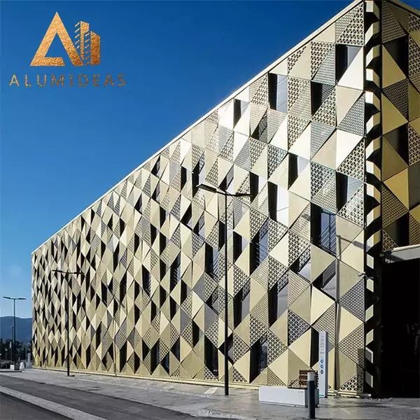 Aluminum triangle facade design