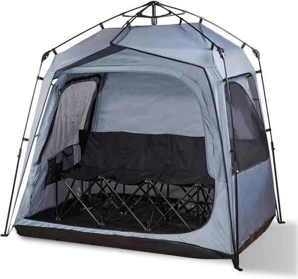 157*130*188CM 4-Person Automatic Fiberglass Frame Grey Polyester Pop Up Sports