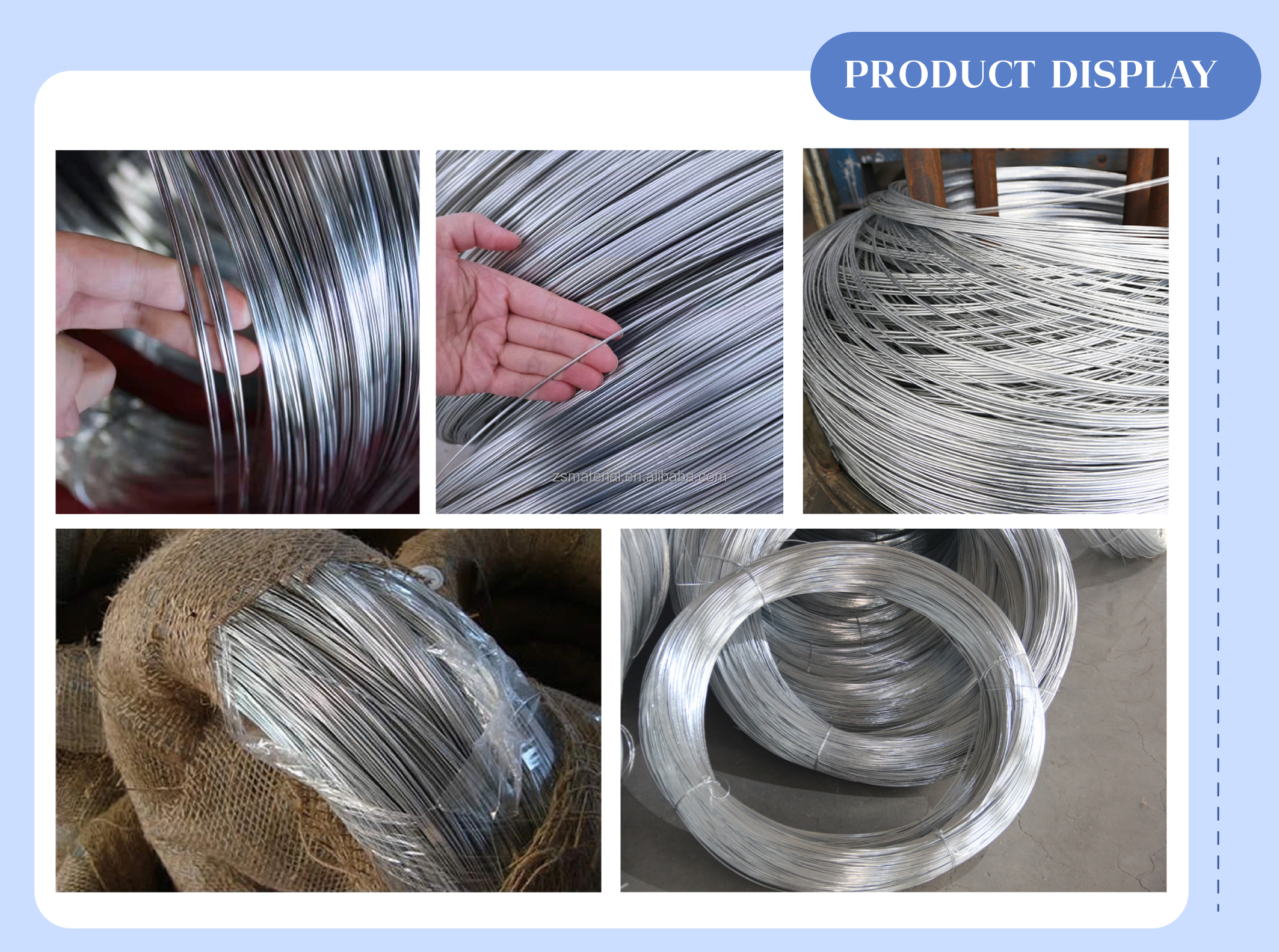 30%TT Advance 70% Balance Q235 Galvanized Steel Wire 1.3mm 2.3mm GI Wire Iron Rods for Building Construction Deformed Steel