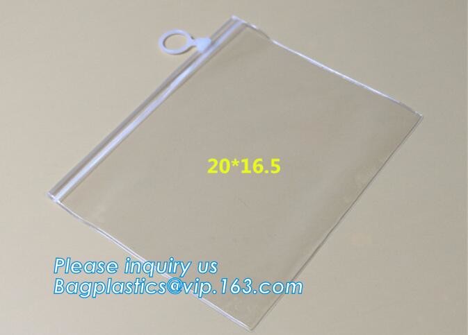 k Zipper Slider Bags Heavy Duty, MultiFunctional clear zipper slider pvc bikini packing swimming bag, frosted swim