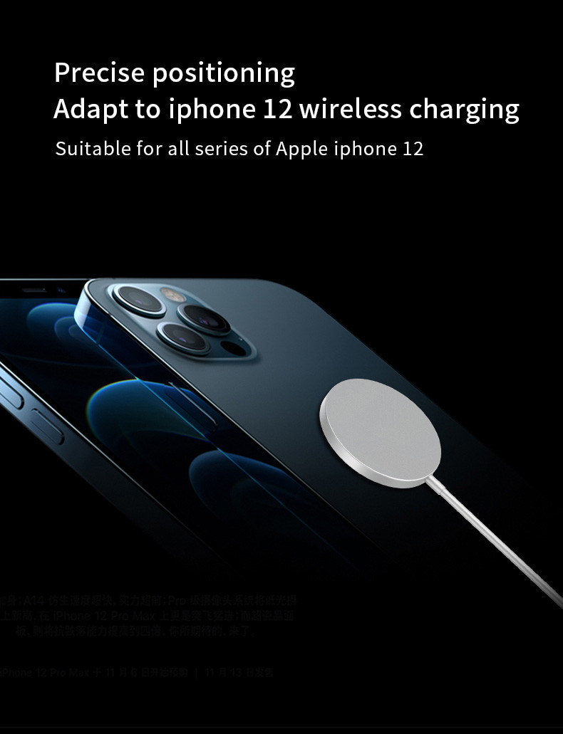 Qi Fast 15W Magsafe Wireless Charger For Iphone 12 13 Pro Max