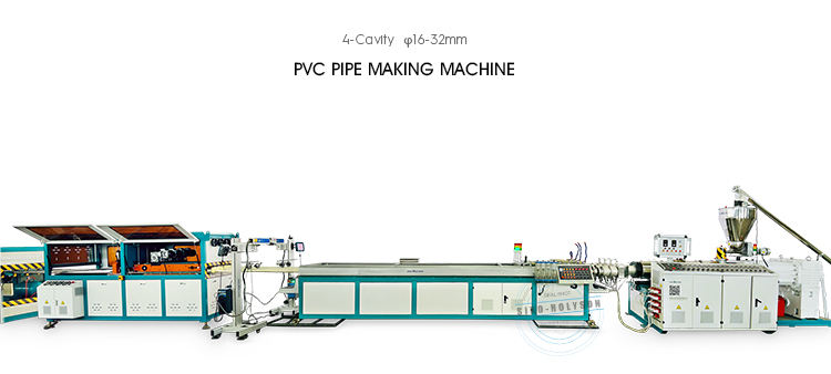 HSJZ-65/132 4 Cavity PVC Electric Conduit Pipe Making Machine 100-200kg/H