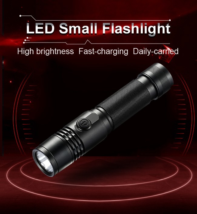 Small USB Rechargeable Flashlight , 1200 Lumen Portable Rechargeable Torch Light