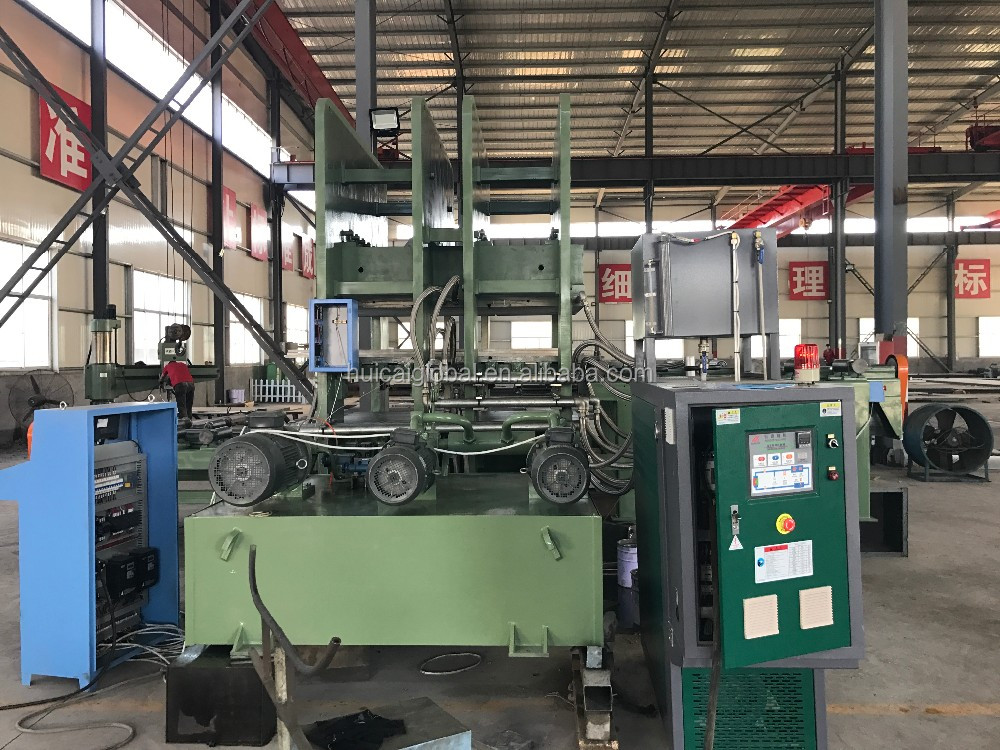 Plate Vulcanizing Press Machine for Rubber Mat Production in Manufacturing Plant