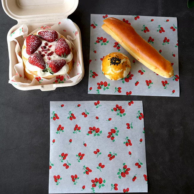 30g White Greaseproof Burger Paper , Oil Proof Wax Paper For Food Packaging