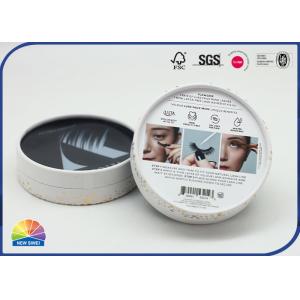 Eye Lashes Custom Matte Cylinder Composite Paper Tube With Plastic Window