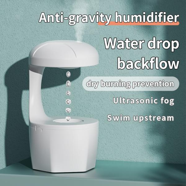 HOMEFISH Anti Gravity Cool Mist Humidifier Small Room Back Flow Humidification