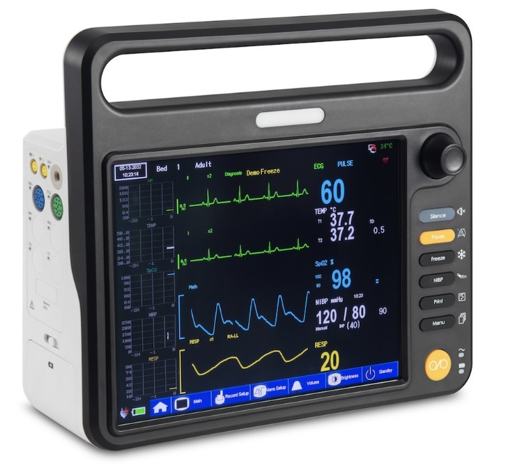 ICU Portable Cardiac Patient Monitor With 6 Standard Parameters ECG NIBP SPO2
