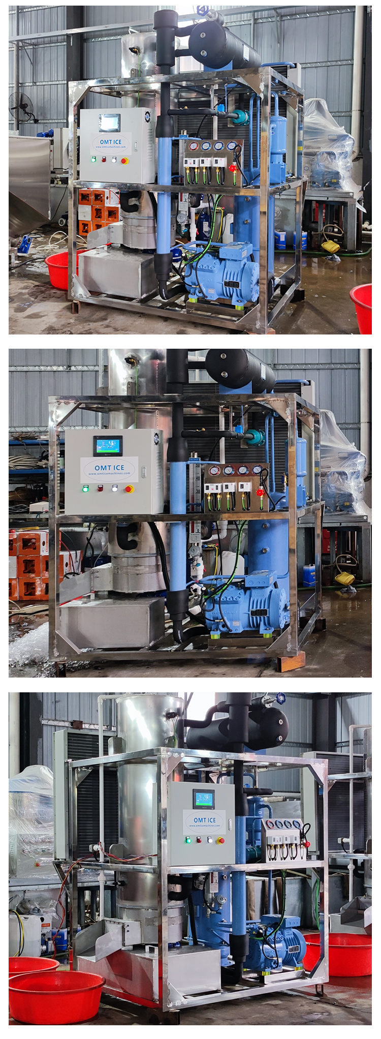 1500KG Weight 3Ton Tube Ice Machine for Food Grade Ice Production in Sales and Performance