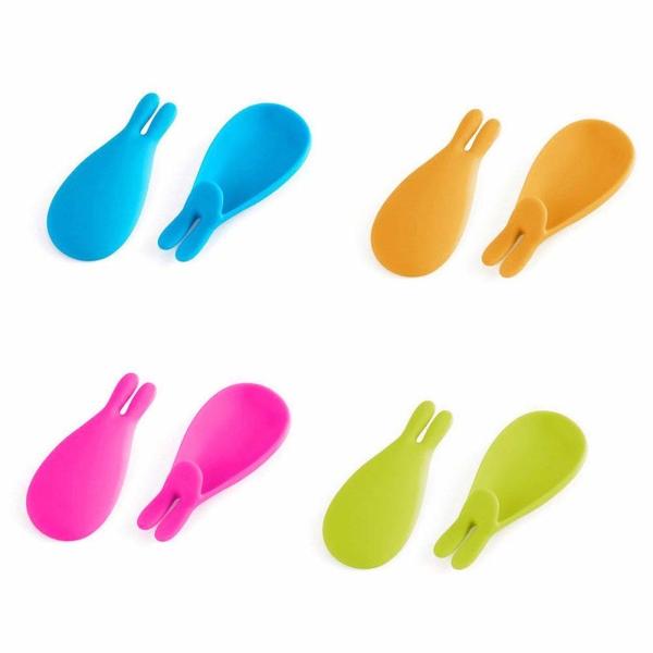 eco-friendly Silicone Cup Hanging Tool Gift Coffee Tea Spoon Holder Food Grade