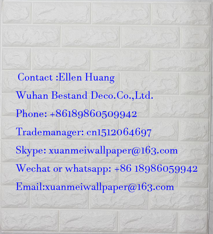 Soft Packages Design Style Waterproof Moistureproof 3D PE Foam Brick Wall Sticker 10mm Thick White Color Wall Decor Wallpaper
