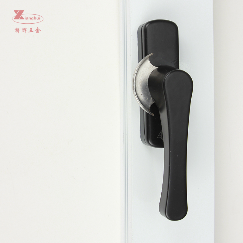 98mm Handle Length Aluminum Accessories Sliding Window Crescent Lock with Hook Weight 119g