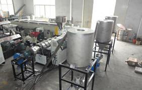 PVC Double Screw Granule Plastic Machine , Hot Cutting Plastic Pelletizer