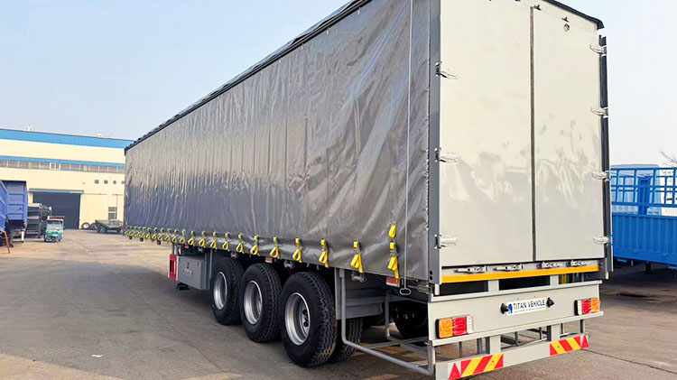 Curtain Side Trailer Curtainsider Dry Van Box Trailer Sliding Curtain Tarpaulin Semi Trailer