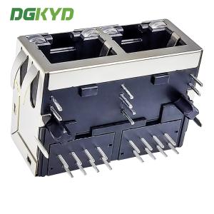 RJ45 Network Connector Dual Port 100Mbps Integrated Interface 30U DGKYD212B002FG