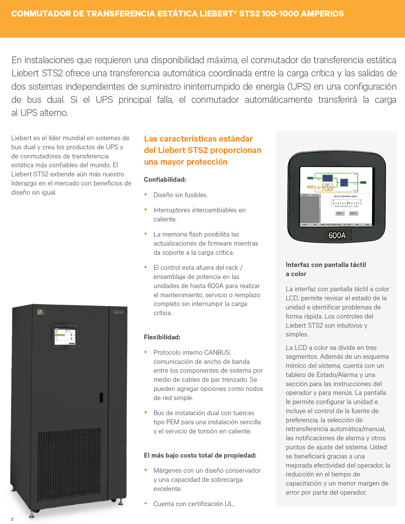VERTIV Liebert STS CE Certificate 3PSTS 63A 100A 200A 300A 400A 630A Modular STS For Data Center