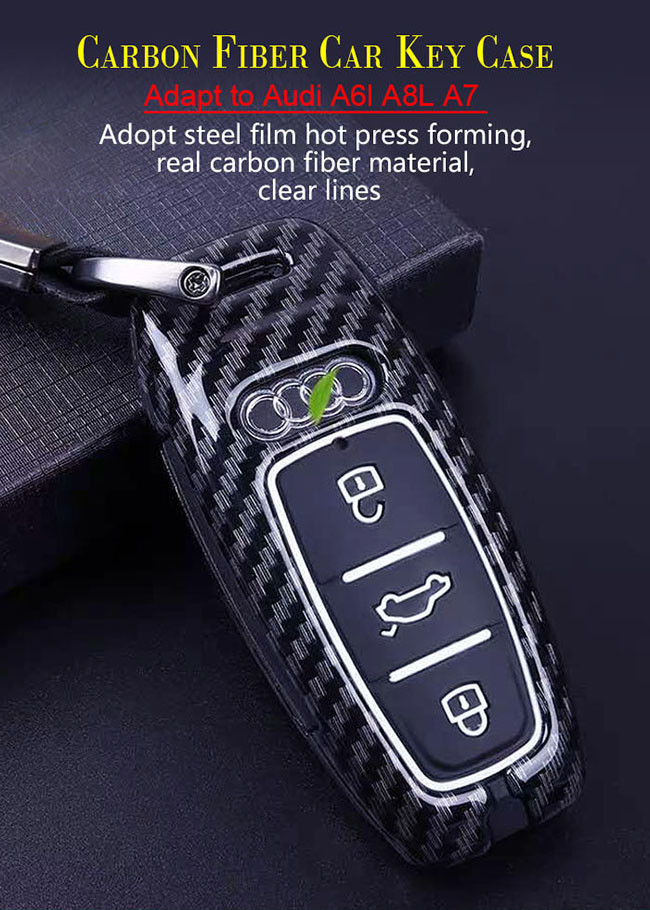 3K Hand - Laid Glossy Lightweight Audi Carbon Key Cover