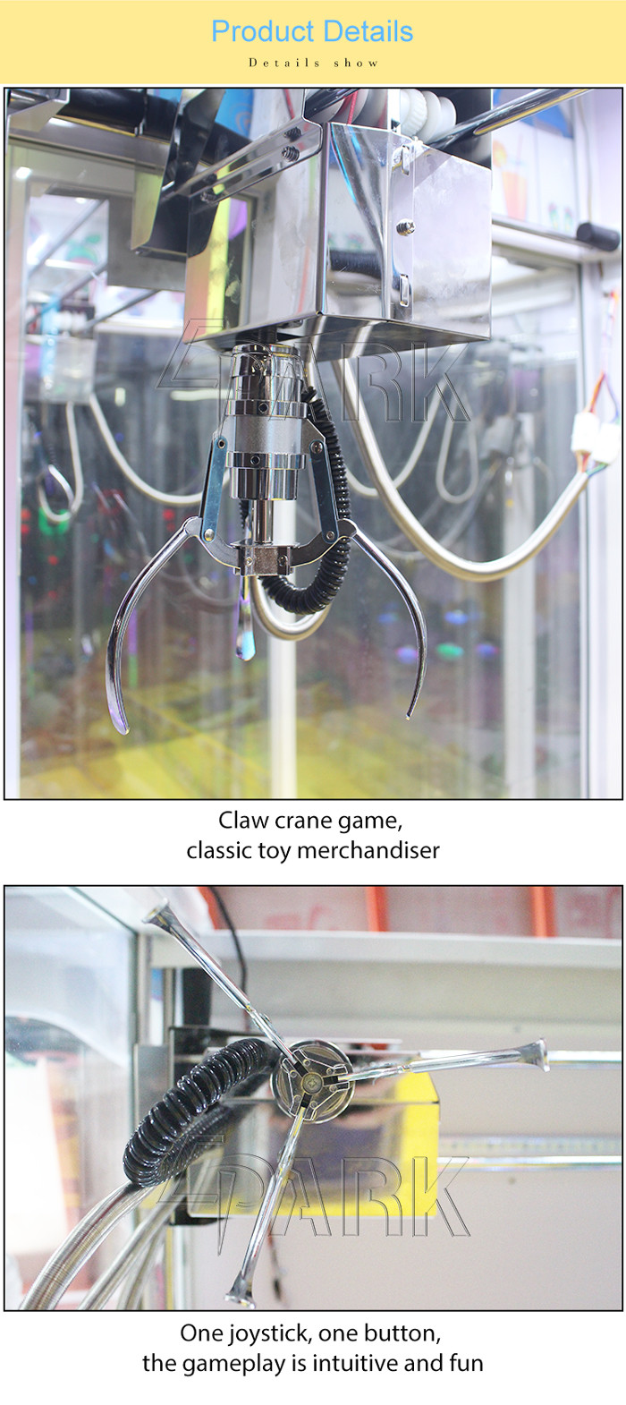 Doll Prize Coin Operated Vending Mini Claw Crane Machine With 12 Month Warranty