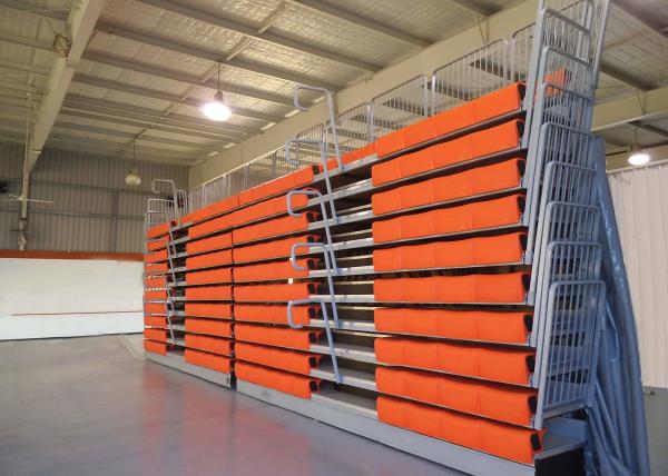 Spectator Retractable Grandstands Telescopic Seating System Wall Attached Unit