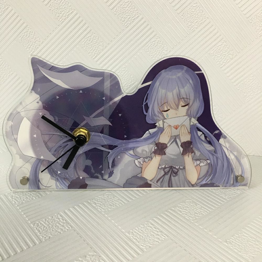 CNC Cut Anime Cartoon Table Clock customized Delicate Appearance For Gift