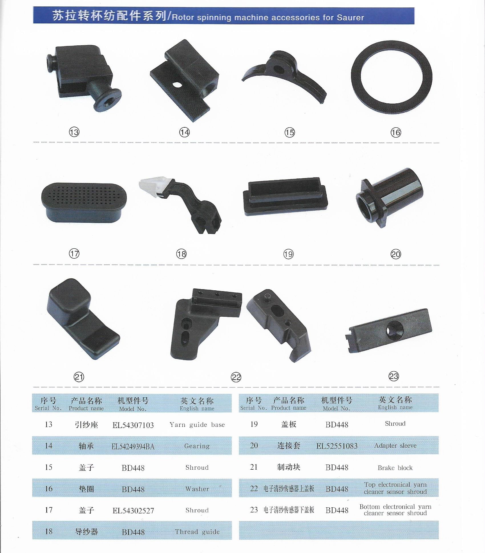 Textile Open End Spinning Spare Parts Yarn Guide 10445633 For Rieter R923 R35 R40 R20