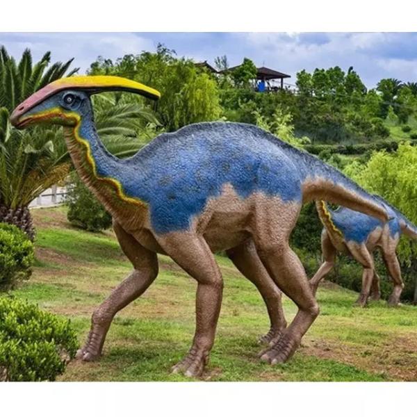 Theme Park Realistic Animatronic Dinosaur Parasaurolophus With Movement And
