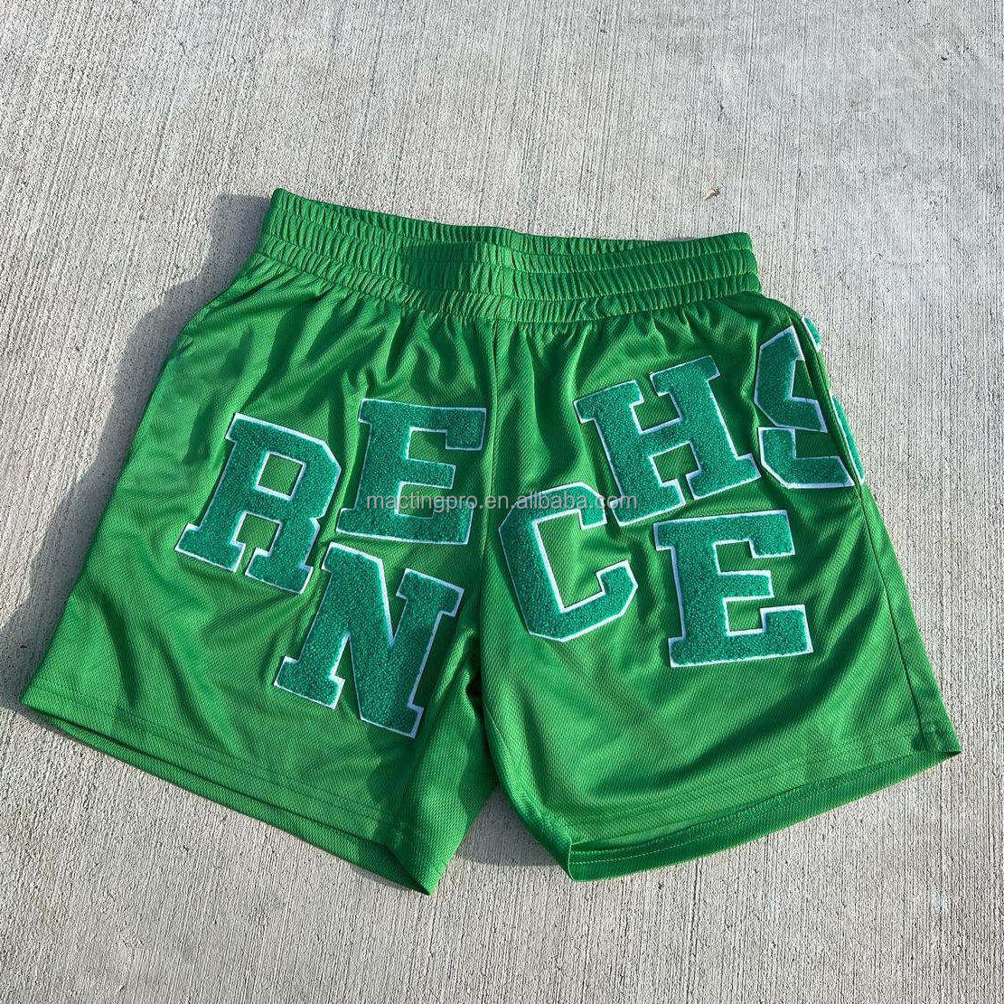 Customized Labels Breathable Fit Casual Print Jogger Sports Gym Running Basketball Mesh Shorts for Men