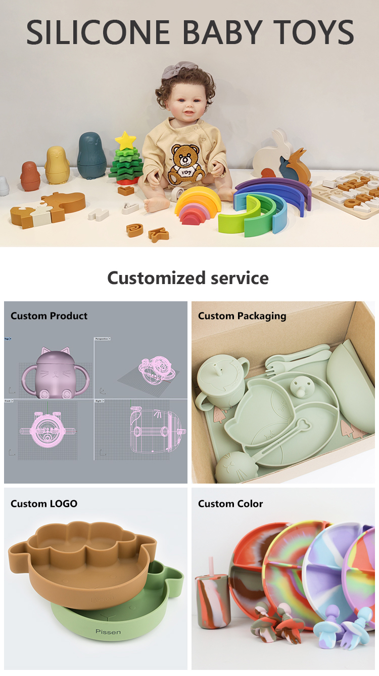 Food Grade Silicone Baby Teething Toy for Molars Infant Toys for Babies 3+ Food Grade Silicone Car Tractor Silicone Kid Toys