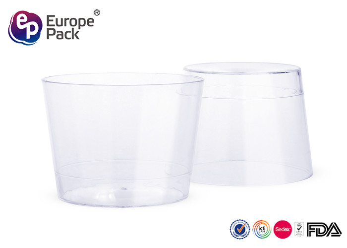 Recycle Food Packing Disposable Plastic Dessert Cup 190Ml Round Shape