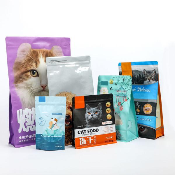 Mylar Stand Up Zipper Bag Smell Proof Pet Food Storage Resealable Stand Up